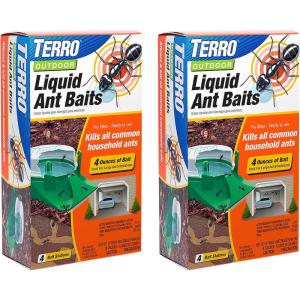 imageTERRO T1804SR Outdoor ReadytoUse Liquid Ant Bait Killer and Trap  Kills Common Household Ants  8 Bait Stations8 Bait Stations