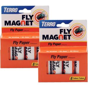 imageTERRO T518 Fly Magnet Sticky Fly Paper Fly Trap 8 Count Pack of 12 Pack