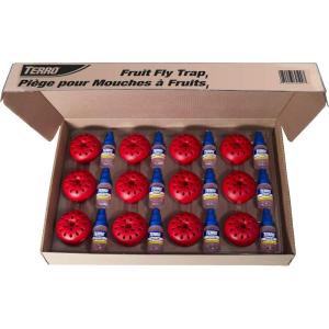 imageTerro Fruit Fly Traps for Indoors 12 Pack  540 Days of Lure Supply12 Traps