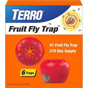 imageTerro Fruit Fly Traps for Indoors 12 Pack  540 Days of Lure Supply6 Traps