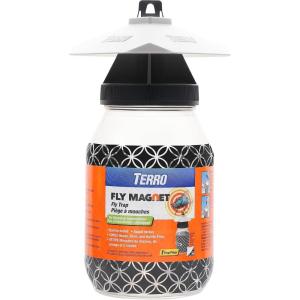 imageTERRO T380 Outdoor Reusable Fly Magnet Fly Trap  Poison Free Fly Killer and Trap with Baitwhite