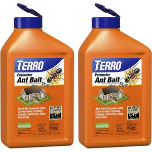 imageTERRO T2600 Perimeter Ant Bait Plus  Outdoor Ant Bait and Killer  Attracts and Kills Ants Carpenter Ants Roaches Crickets Earwigs Silverfish Slugs and Snails  2 Pack 4Lbs2 Pack